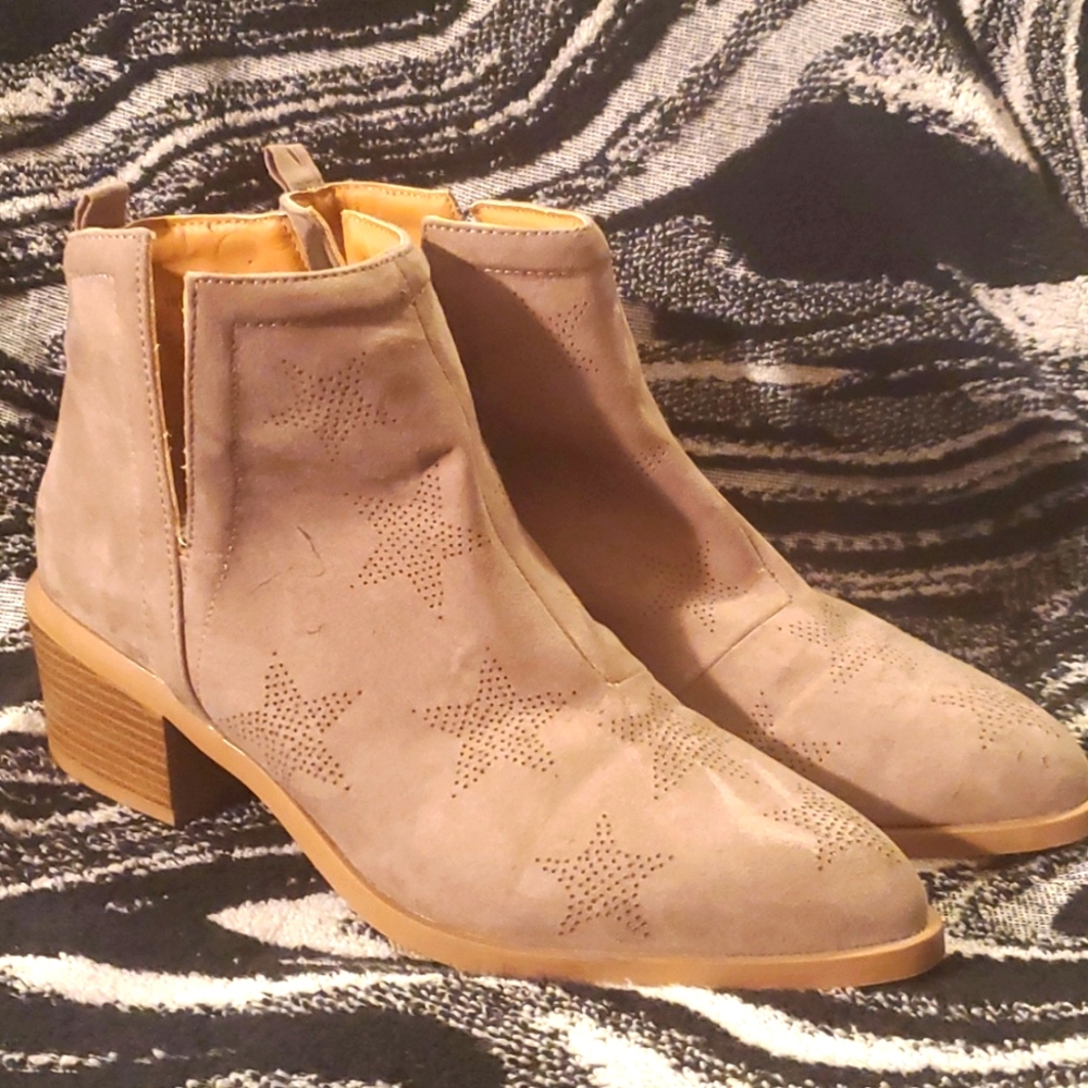 Taupe Suede "Cowboy" Boot-Charlotte Russe